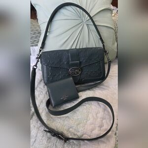 Coach Green Leather Shoulder Bag